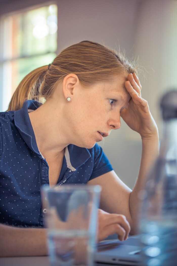 Vrouw met stress