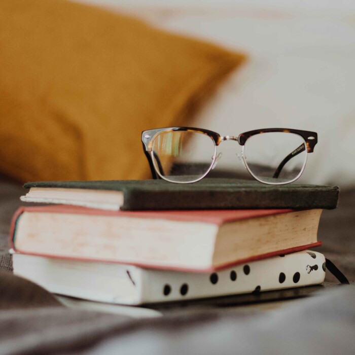 Leesgedeelte in bril