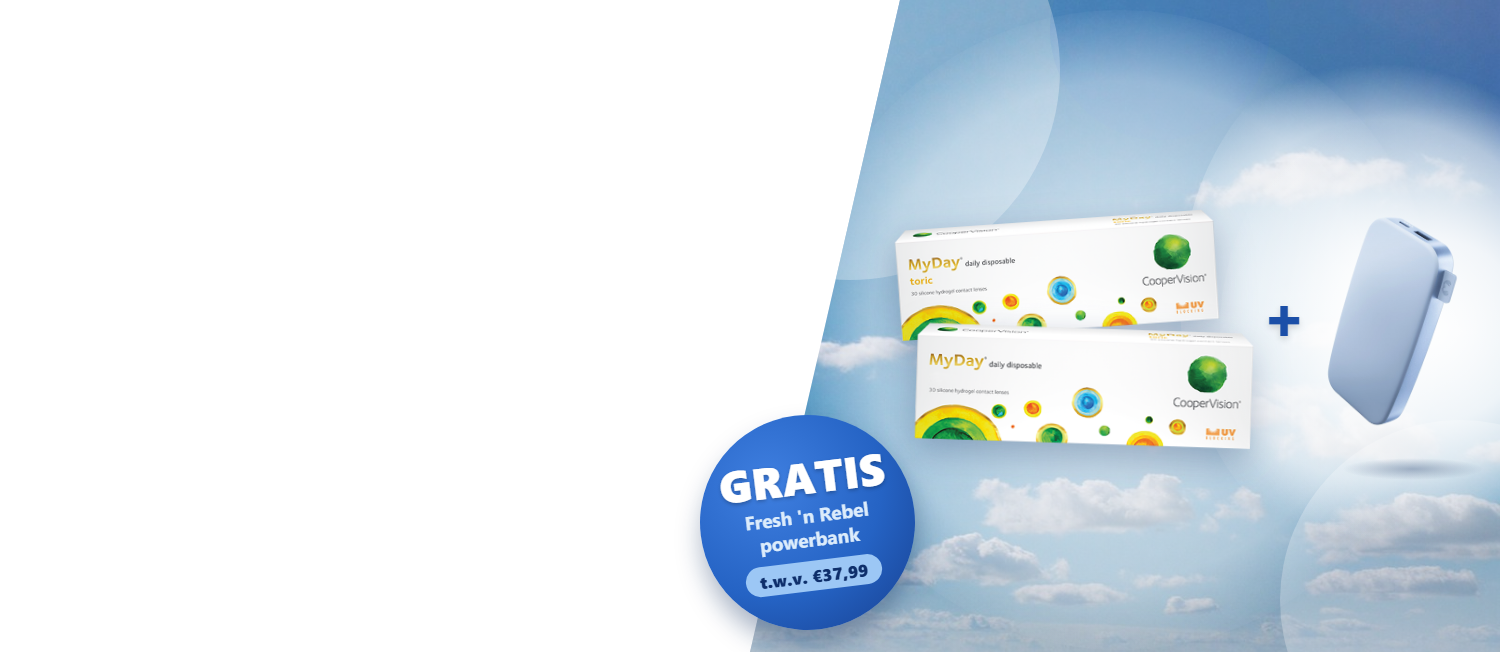 Gratis powerbank bij MyDay