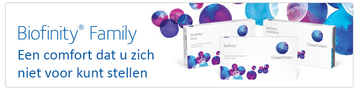 Gratis 1 paar Biofinity lenzen 