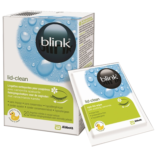 Blink lid-clean tissues