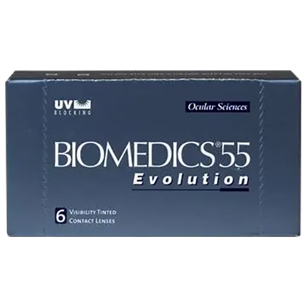 Oude verpakking Biomedics 55 Evolution