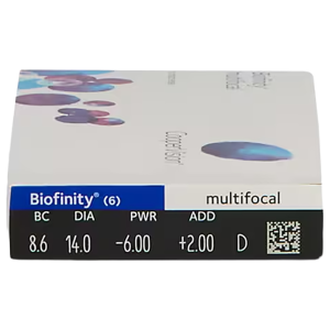 Biofinity multifocal 6-pack voorzijde met parameters
