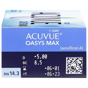 Acuvue Oasys Max 1-day voorzijde met parameters