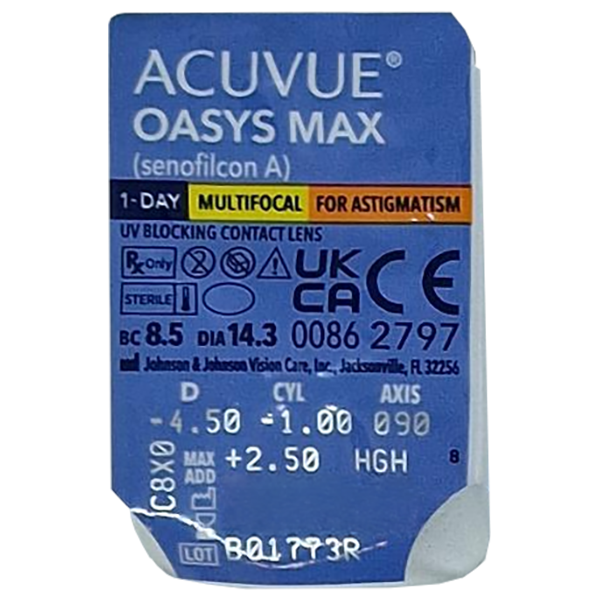 Acuvue Oasys Max 1-day Multifocal for Astigmatism